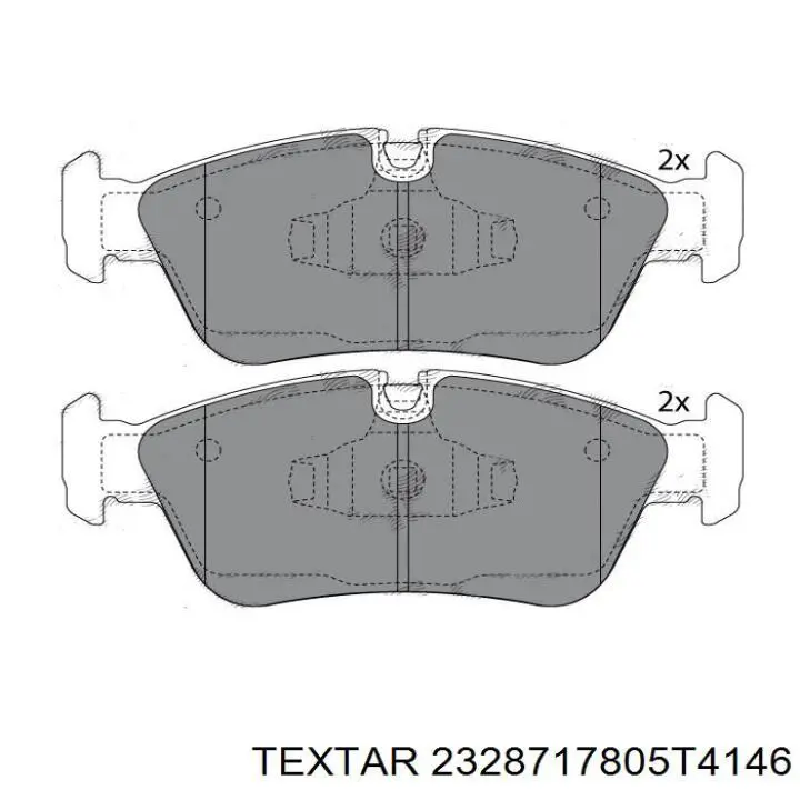 2328717805T4146 Textar Передні гальмівні колодки