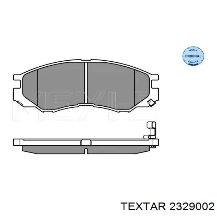 2329002 Textar Передні гальмівні колодки