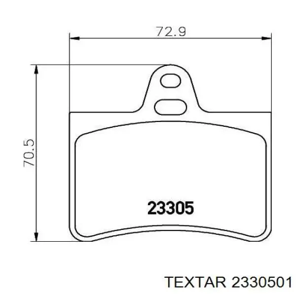 Колодки гальмові задні, дискові 2330501 Textar