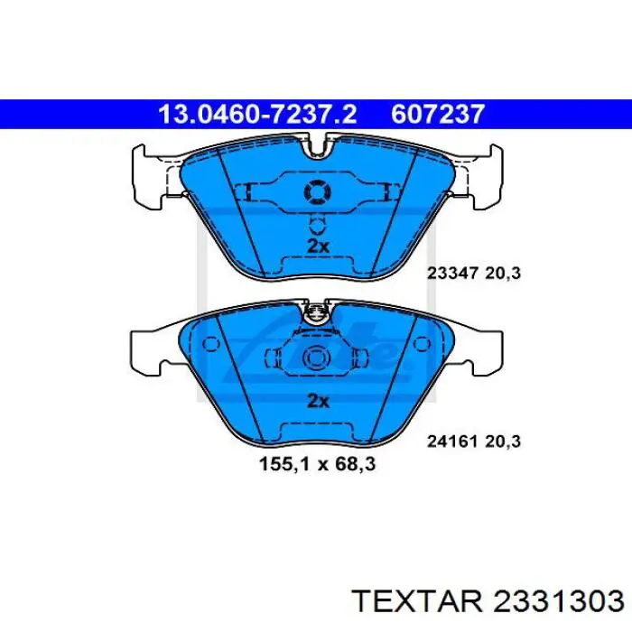 Купити 2331303 Textar Колодки гальмівні передні, дискові