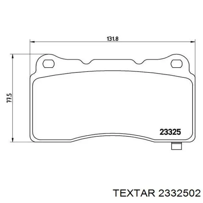 Купити 2332502 Textar Колодки гальмівні передні, дискові