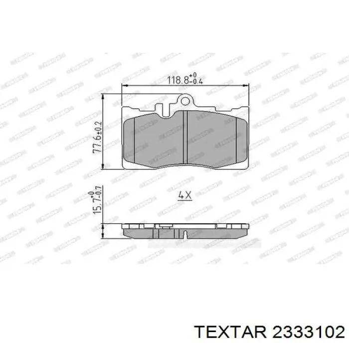 Тормозні колодки Textar 2333102