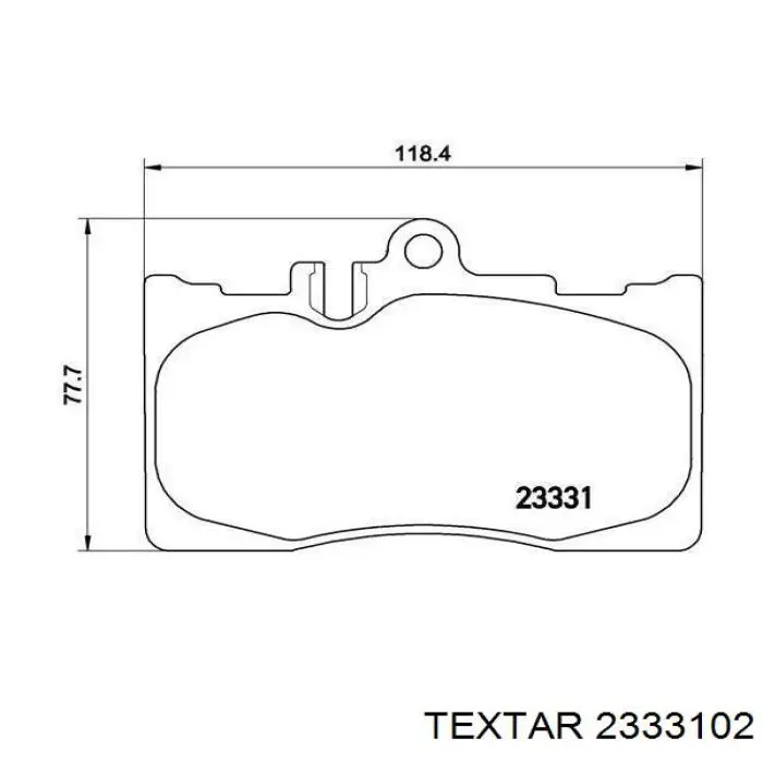 2333102 Textar Передні гальмівні колодки