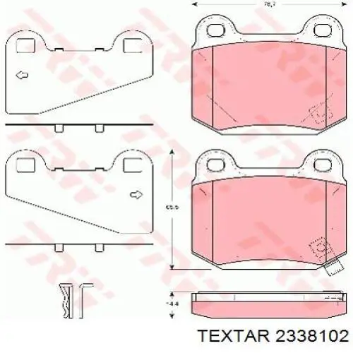 Задні дискові колодки Textar 2338102