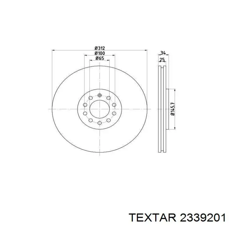 Купити 2339201 Textar Колодки гальмівні передні, дискові
