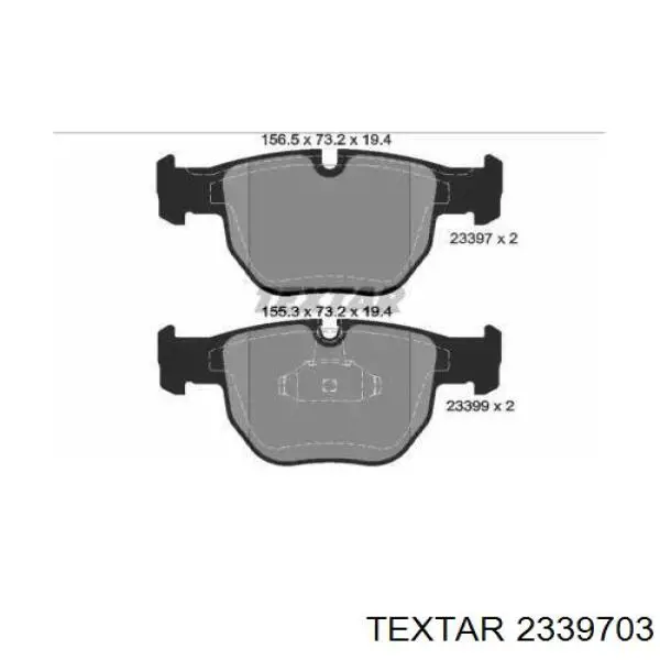 Гальмівні колодки Textar 2339703 ціна, від 46.00 USD