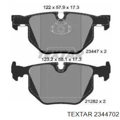 Задні гальмівні колодки Textar 2344702 ціна, від 52.26 USD
