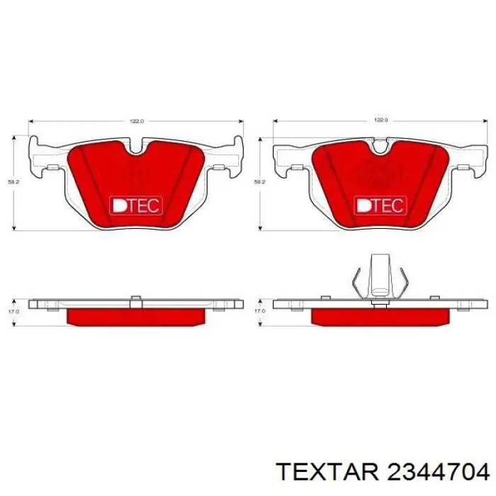 Задні гальмівні колодки Textar 2344704 ціна, від 58.66 USD