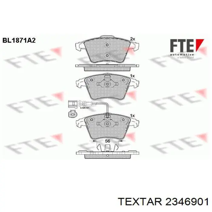 Гальмівні колодки VAG 7L6698151F ціна, від 39.08 USD