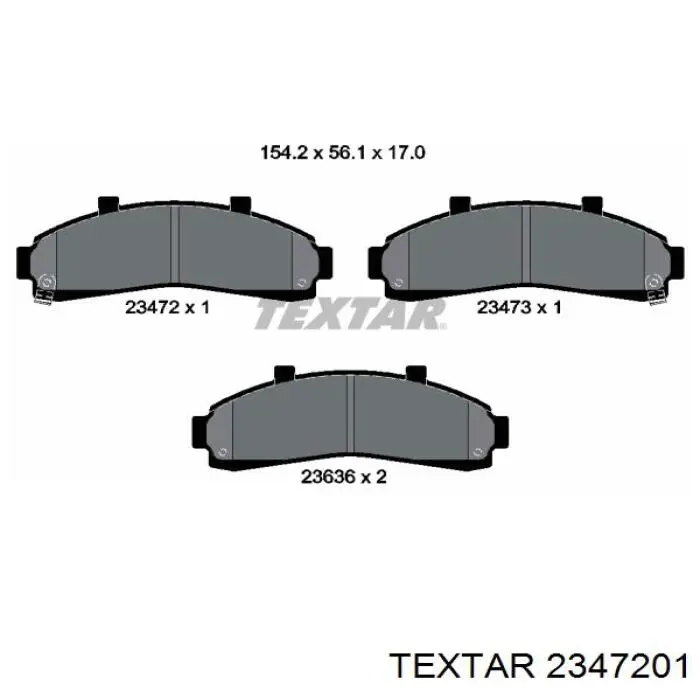 Колодки гальмівні передні, дискові 2347201 Textar