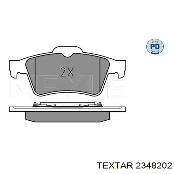 Колодки гальмові задні, дискові 2348202 Textar