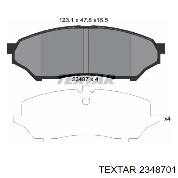 Колодки гальмівні передні, дискові 2348701 Textar