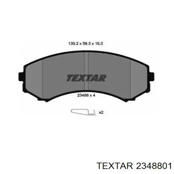 Тормозні колодки Textar 2348801
