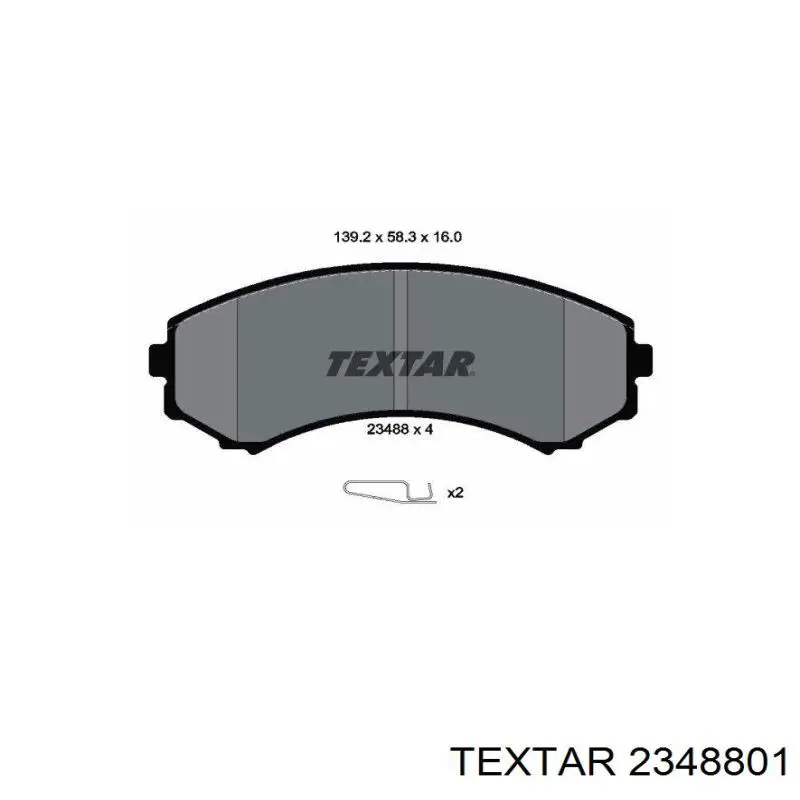 Гальмівні колодки Textar 2348801 ціна, від 25.73 USD