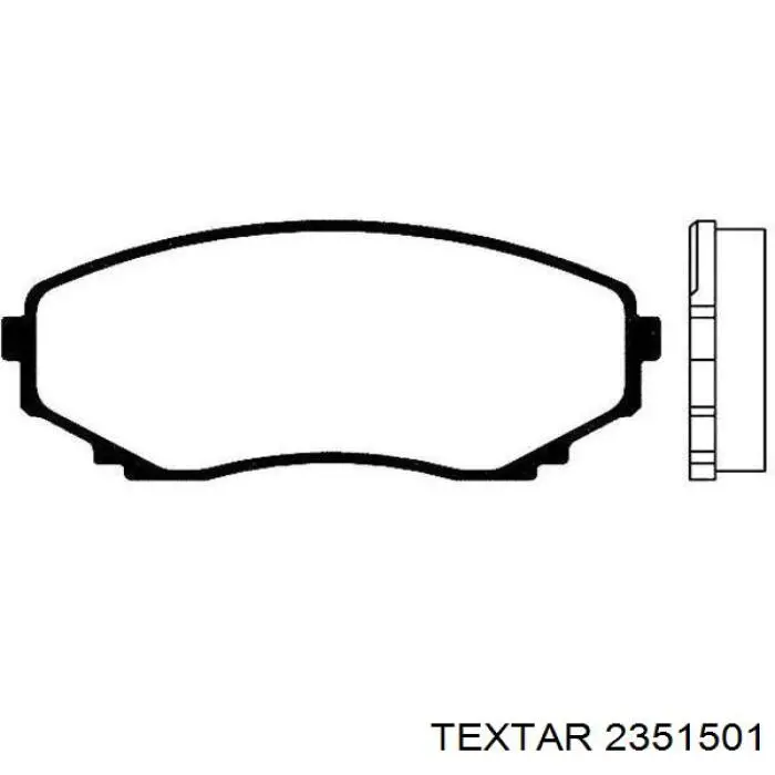 2351501 Textar колодки гальмівні передні, дискові
