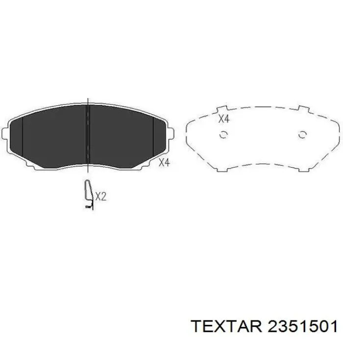 Гальмівні колодки Textar 2351501 ціна, від 28.94 USD