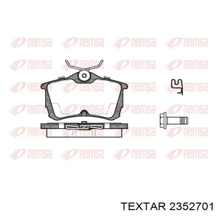 Купити 2352701 Textar Задні колодки