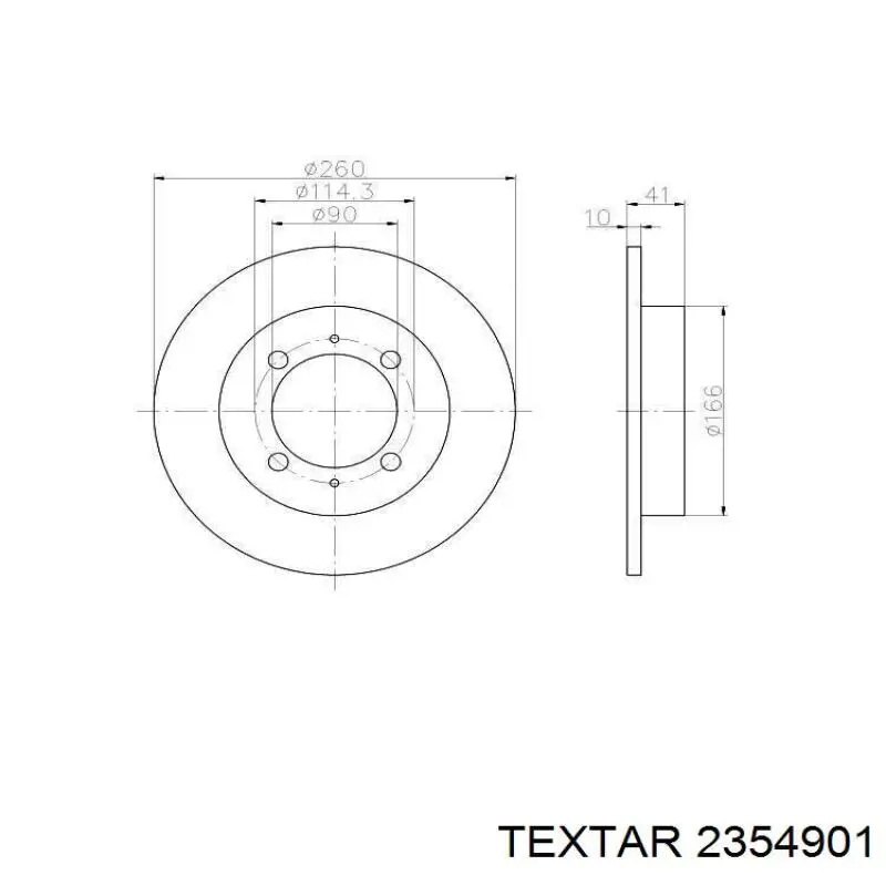 Купити 2354901 Textar Задні колодки