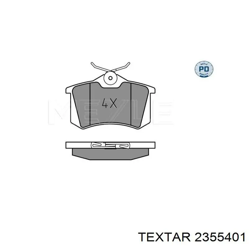 Купити 2355401 Textar Задні колодки