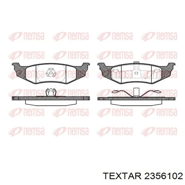 Задні гальмівні колодки Textar 2356102 ціна, від 21.77 USD