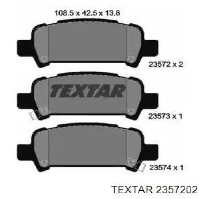 Задні гальмівні колодки Textar 2357202 ціна, від 13.63 USD