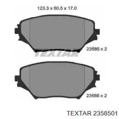 Колодки гальмівні передні, дискові 2358501 Textar