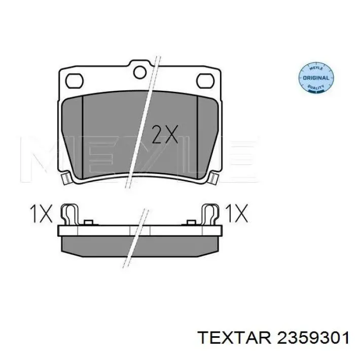 Задні гальмівні колодки Textar 2359301 ціна, від 22.49 USD