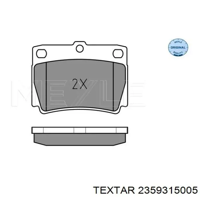Задні гальмівні колодки 2359315005 Textar
