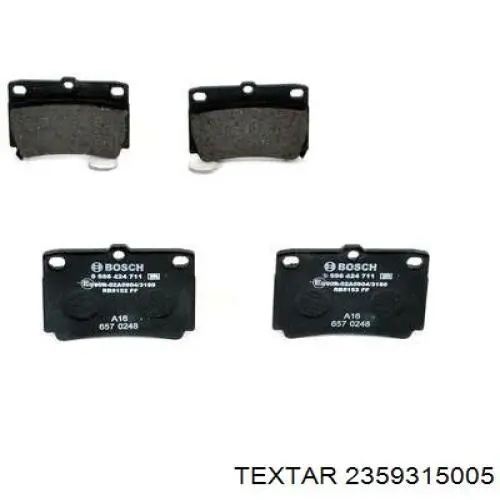 2359315005 Textar Колодки гальмівні задні, дискові