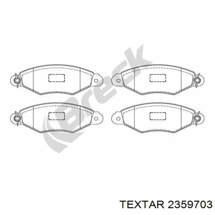 Гальмівні колодки Textar 2359703 ціна, від 18.46 USD