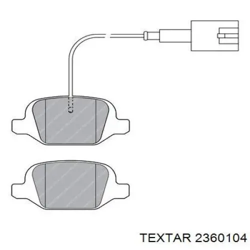 Купити 2360104 Textar Колодки гальмівні передні, дискові