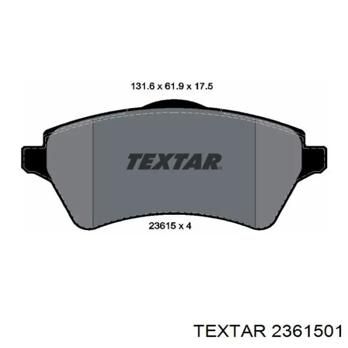 Передні тормозні колодки 2361501 Textar