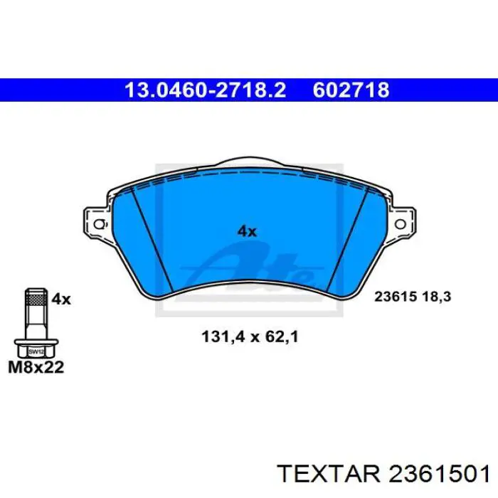 Тормозні колодки Textar 2361501