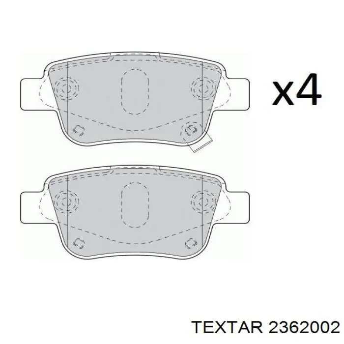 Купити 2362002 Textar Задні колодки