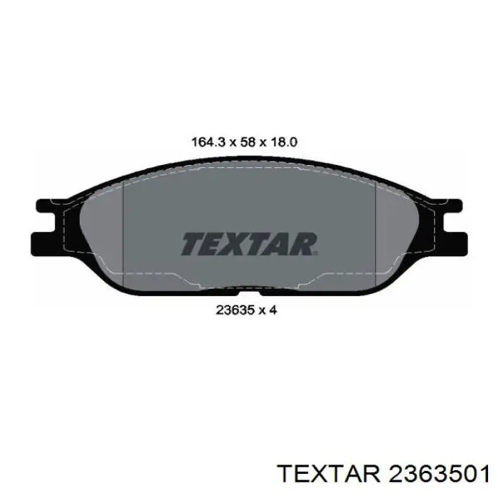 2363501 Textar колодки гальмівні передні, дискові