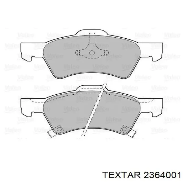 Передні тормозні колодки 2364001 Textar