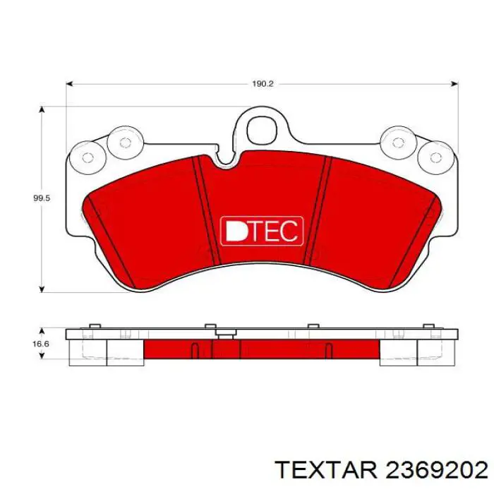 Гальмівні колодки Textar 2369202 ціна, від 57.67 USD