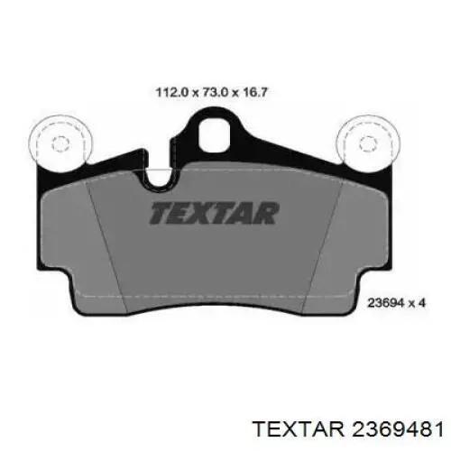 Купити 2369481 Textar Задні колодки