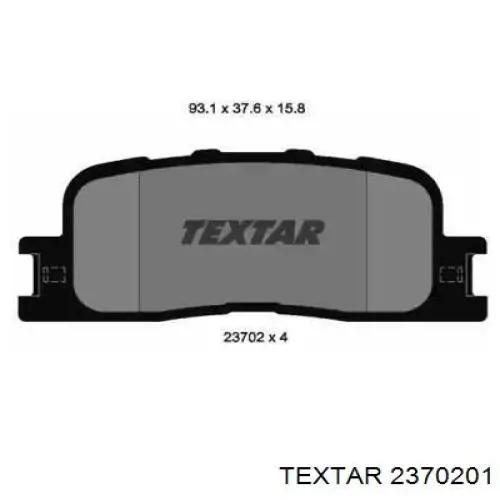 Задні гальмівні колодки Textar 2370201 ціна, від 14.33 USD