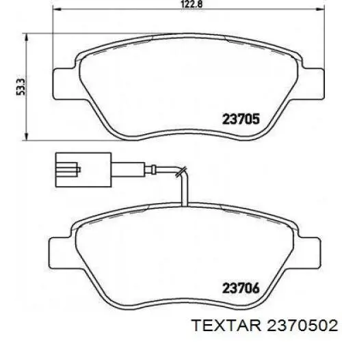 Гальмівні колодки Textar 2370502 ціна, від 19.39 USD