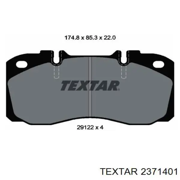 Купити 2371401 Textar Задні колодки