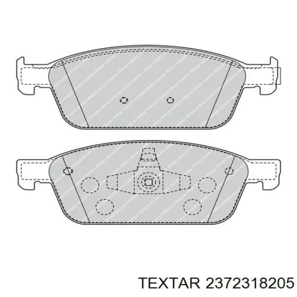 Передні тормозні колодки 2372318205 Textar