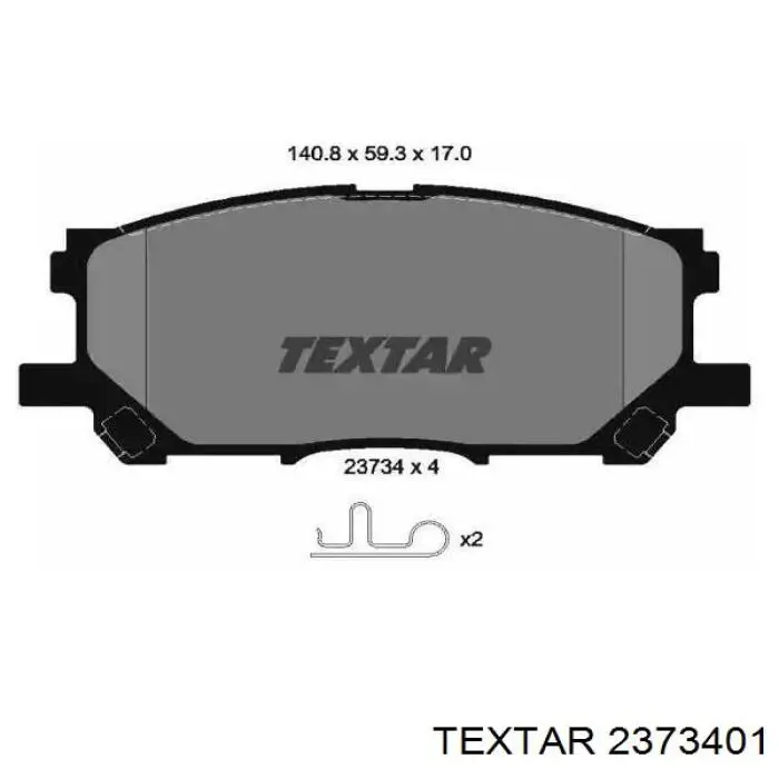 Купити 2373401 Textar Колодки гальмівні передні, дискові