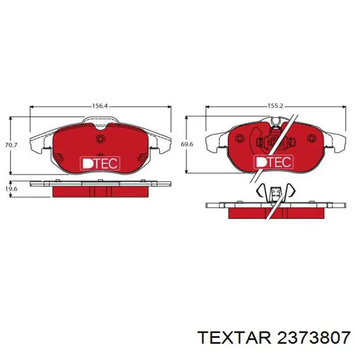 Гальмівні колодки Textar 2373807 ціна, від 19.09 USD