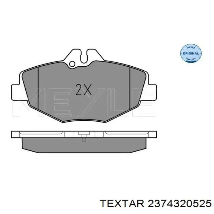 2374320525 Textar Передні гальмівні колодки