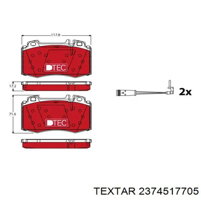 Гальмівні колодки Textar 2374517705 ціна, від 37.45 USD