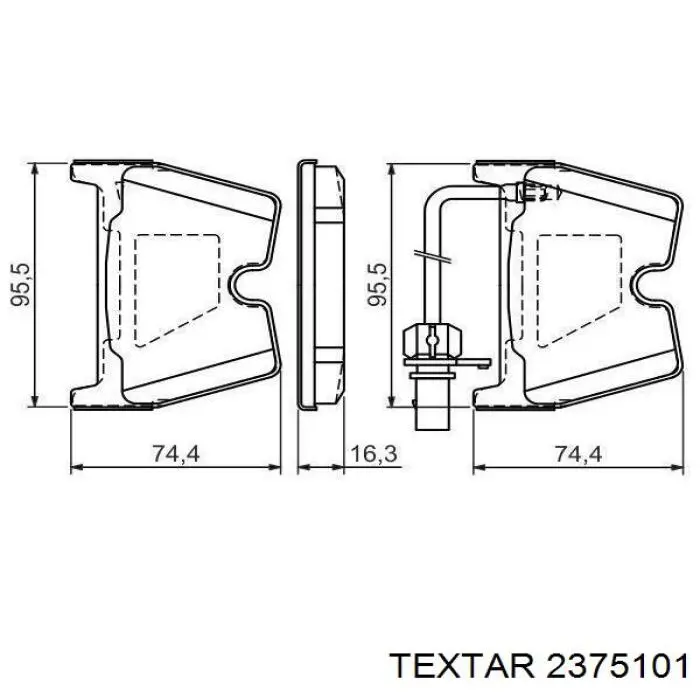 Передні тормозні колодки 2375101 Textar