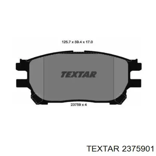 Гальмівні колодки Textar 2375901 ціна, від 24.79 USD