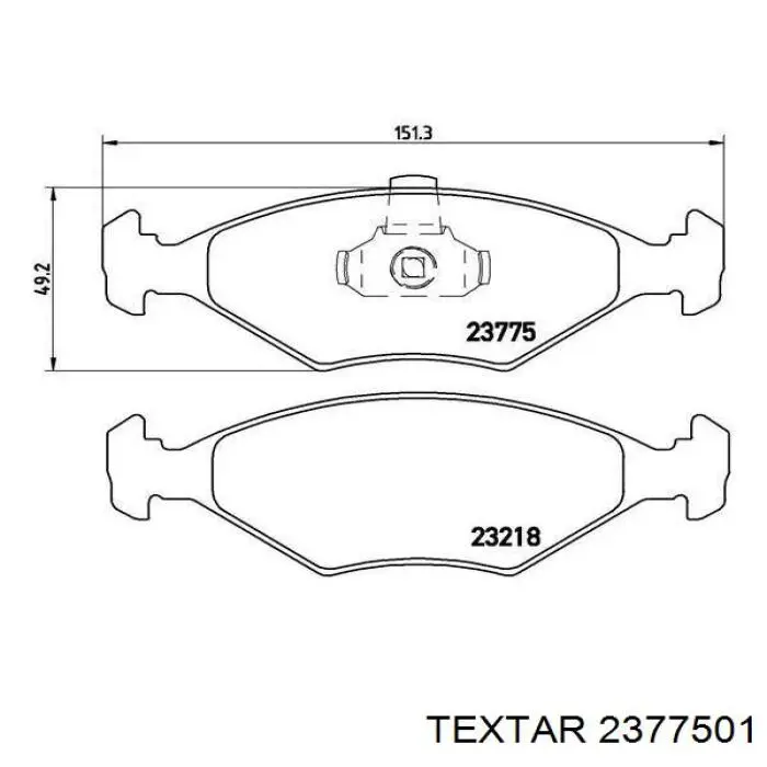 Передні тормозні колодки 2377501 Textar