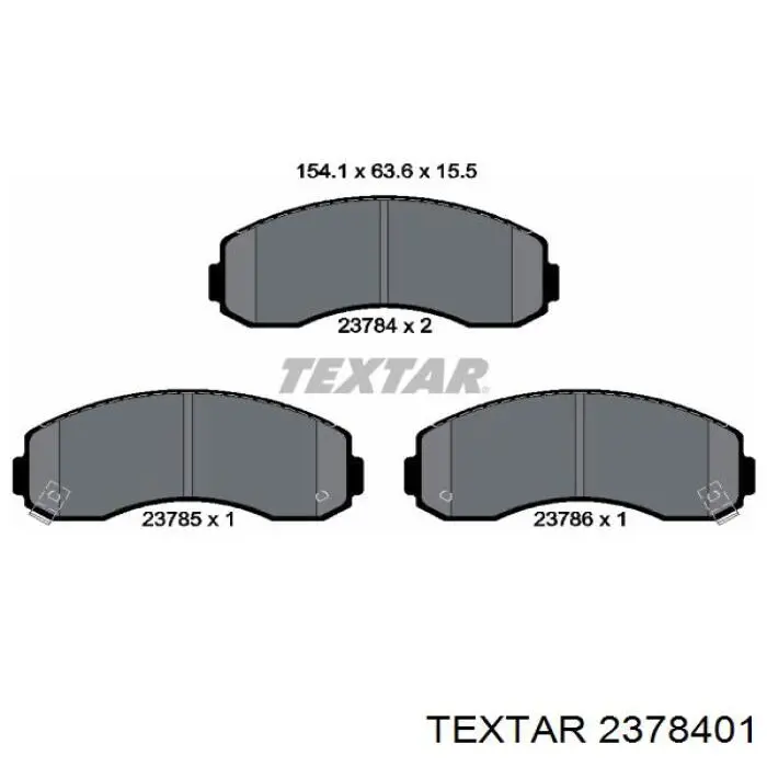 Колодки гальмівні передні, дискові 2378401 Textar